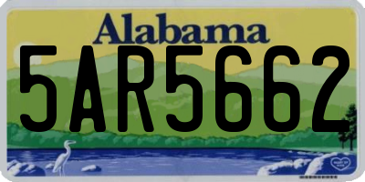 AL license plate 5AR5662