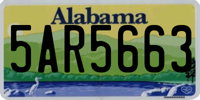 AL license plate 5AR5663