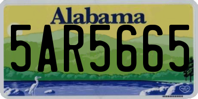 AL license plate 5AR5665