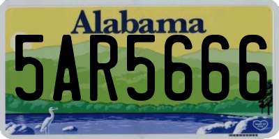 AL license plate 5AR5666