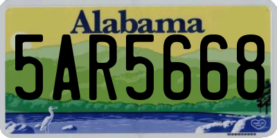 AL license plate 5AR5668