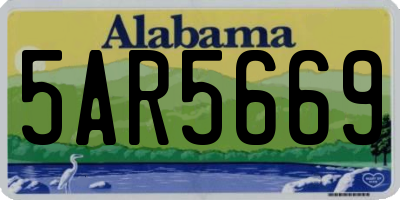 AL license plate 5AR5669