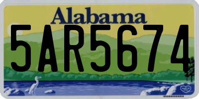 AL license plate 5AR5674