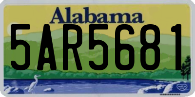 AL license plate 5AR5681