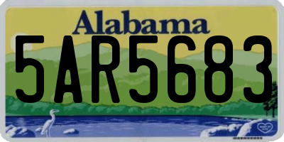 AL license plate 5AR5683