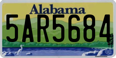 AL license plate 5AR5684