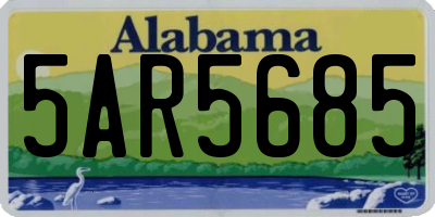 AL license plate 5AR5685