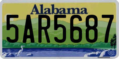 AL license plate 5AR5687
