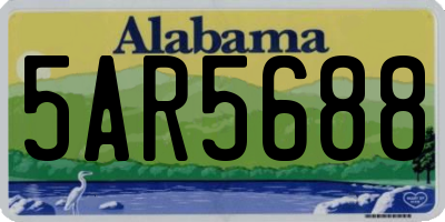 AL license plate 5AR5688