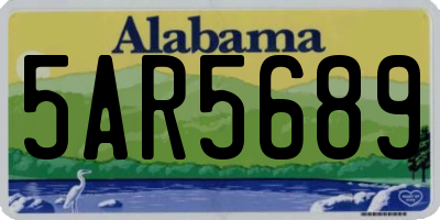 AL license plate 5AR5689