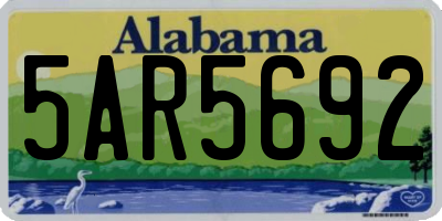 AL license plate 5AR5692
