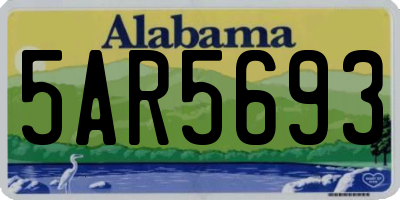 AL license plate 5AR5693