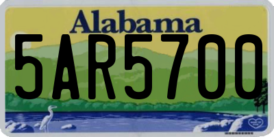 AL license plate 5AR5700
