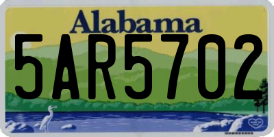 AL license plate 5AR5702