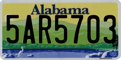 AL license plate 5AR5703