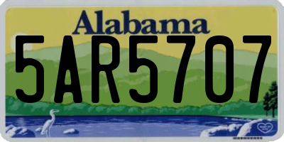 AL license plate 5AR5707
