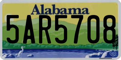 AL license plate 5AR5708