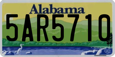 AL license plate 5AR5710