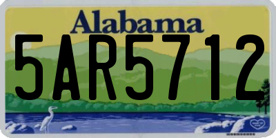 AL license plate 5AR5712