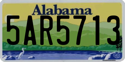 AL license plate 5AR5713