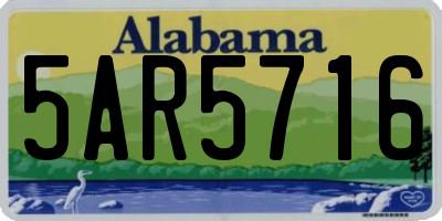 AL license plate 5AR5716