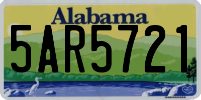 AL license plate 5AR5721