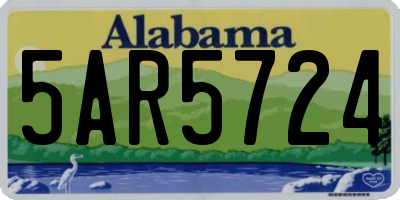 AL license plate 5AR5724