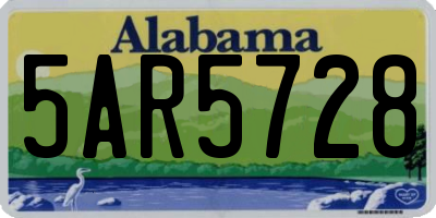 AL license plate 5AR5728