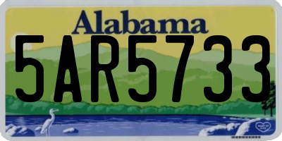 AL license plate 5AR5733