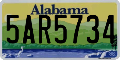 AL license plate 5AR5734
