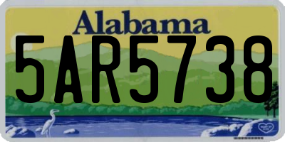 AL license plate 5AR5738