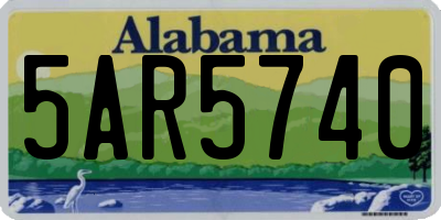 AL license plate 5AR5740