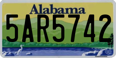 AL license plate 5AR5742