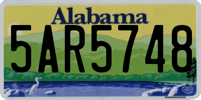 AL license plate 5AR5748