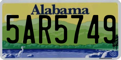 AL license plate 5AR5749