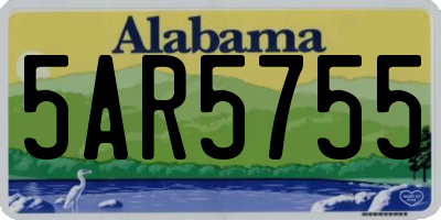 AL license plate 5AR5755