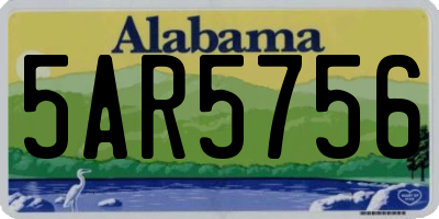 AL license plate 5AR5756