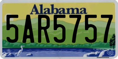 AL license plate 5AR5757