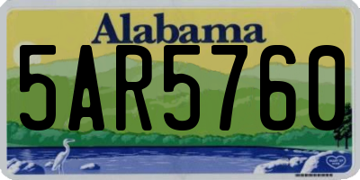AL license plate 5AR5760