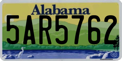 AL license plate 5AR5762