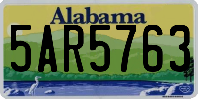 AL license plate 5AR5763
