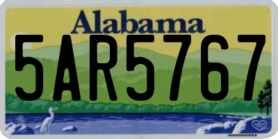 AL license plate 5AR5767