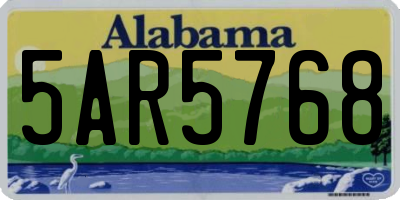 AL license plate 5AR5768