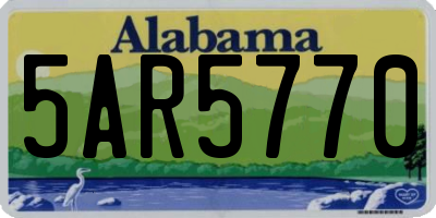 AL license plate 5AR5770