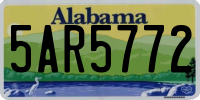 AL license plate 5AR5772