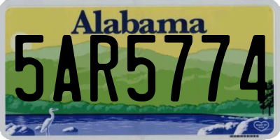 AL license plate 5AR5774