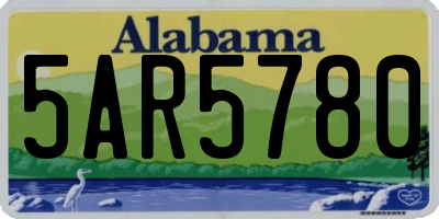 AL license plate 5AR5780