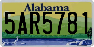AL license plate 5AR5781