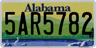 AL license plate 5AR5782