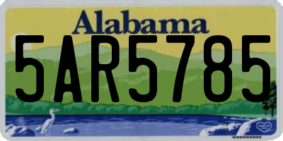 AL license plate 5AR5785